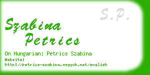 szabina petrics business card